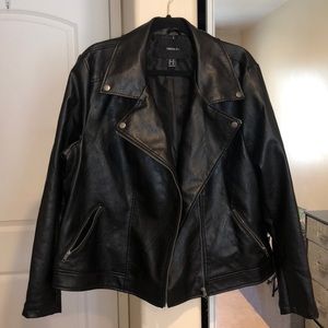 Feux leather biker jacket